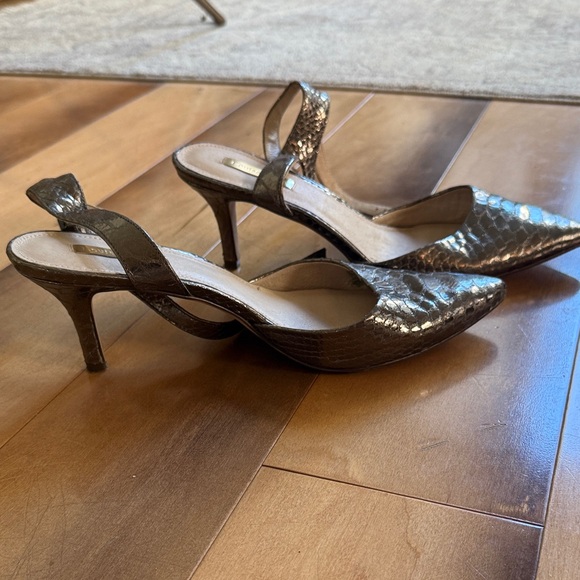 Louise et Cie Metallic Snakeskin Heels - Picture 2 of 5